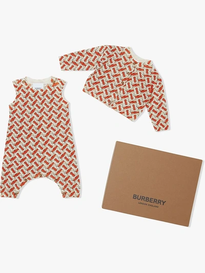 Shop Burberry Monogram Print Two-piece Gift Set In Neutrals