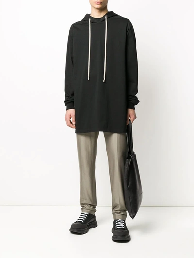 Shop Rick Owens Silk Mix Trousers In Grey