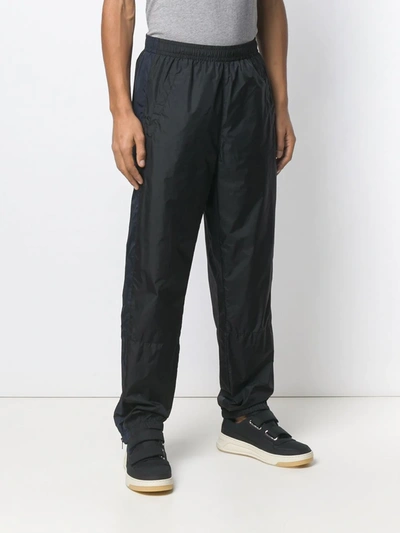 Shop Acne Studios Contrast Stripe Track Pants In Black