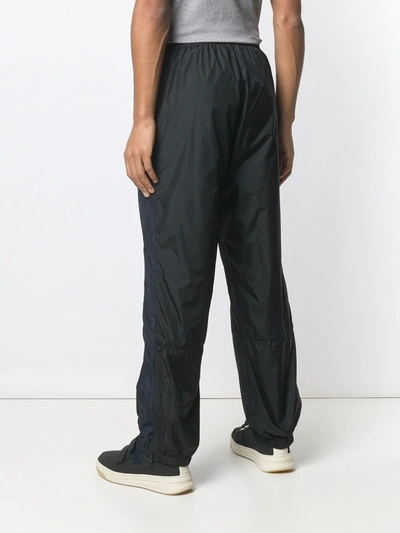 Shop Acne Studios Contrast Stripe Track Pants In Black