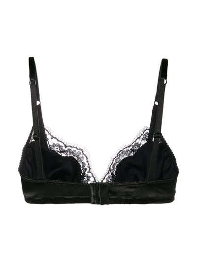 Shop Dolce & Gabbana Lace-detail Triangle Bra In Black