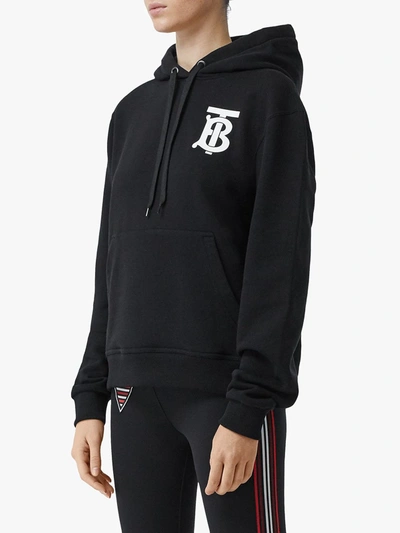 Shop Burberry Monogram Hoodie In Black