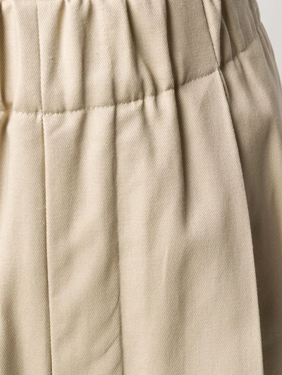 Shop Jejia High-waisted Wide-leg Trousers In Neutrals