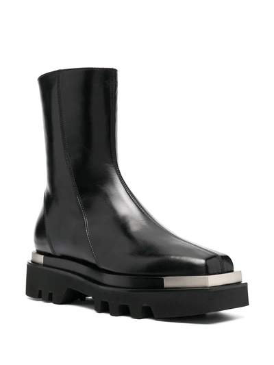 Peter Do Metal-trimmed Leather Ankle Boots In Black