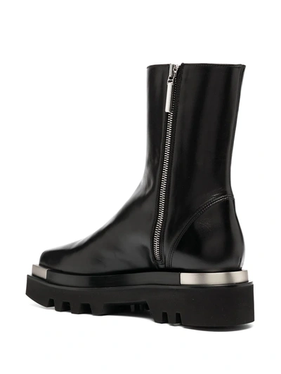 Peter Do Metal-trimmed Leather Ankle Boots In Black