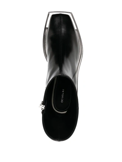 Peter Do Metal-trimmed Leather Ankle Boots In Black