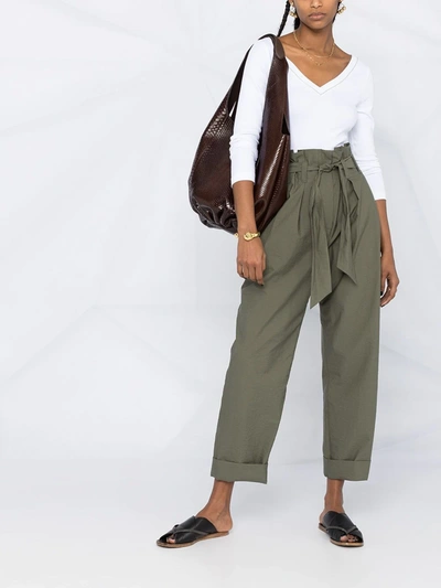 Brunello Cucinelli White V-neck Pullover With Beads Detailing In Stretch Cotton Woman Brunello Cucin In White