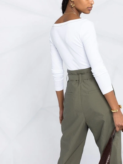 Brunello Cucinelli White V-neck Pullover With Beads Detailing In Stretch Cotton Woman Brunello Cucin In White