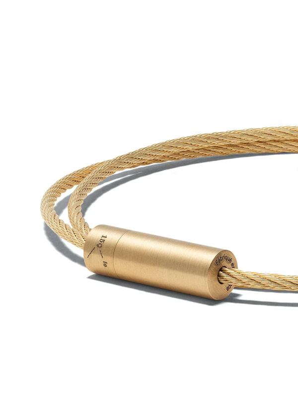 18kt polished yellow gold Le 15 Grammes Double Cable bracelet