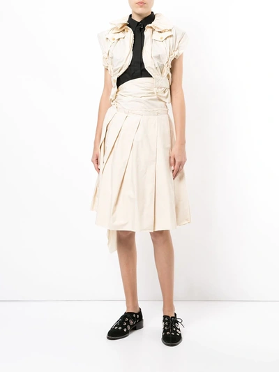 Pre-owned Comme Des Garçons Deconstructed Skirt And Top In Neutrals