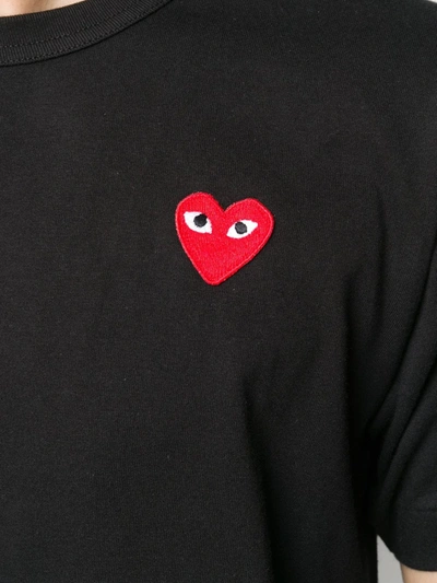 Shop Comme Des Garçons Play Heart Logo-patch T-shirt In Black