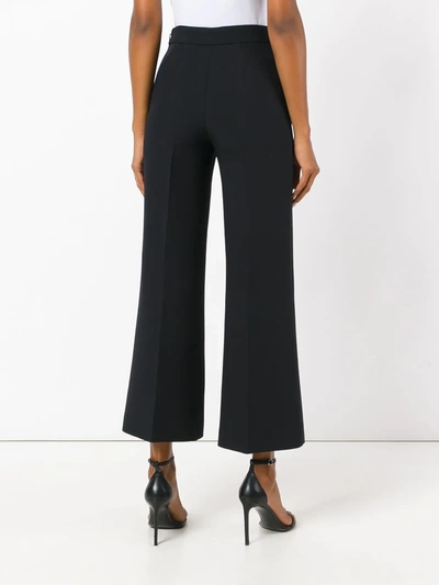 Shop Fendi Wide Leg Tailored Trousers In Black