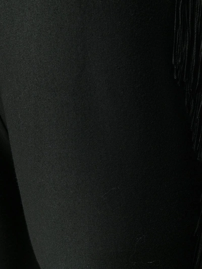 Philipp Plein Fringed Trim Track Pants In Black