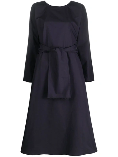 Shop Daniela Gregis Tie-waist Dress In Blue