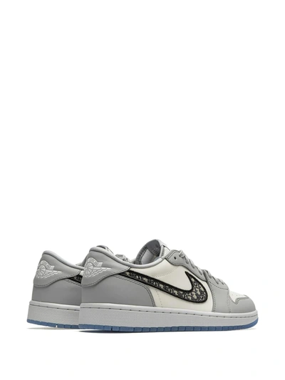 Shop Jordan X Dior Air  1 Low Sneakers In Grey