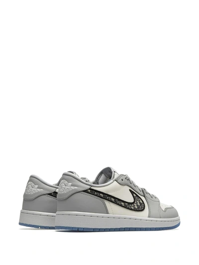 Jordan X Dior Air  1 Low Sneakers In Grey