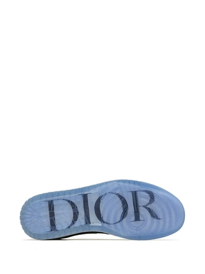 Shop Jordan X Dior Air  1 Low Sneakers In Grey