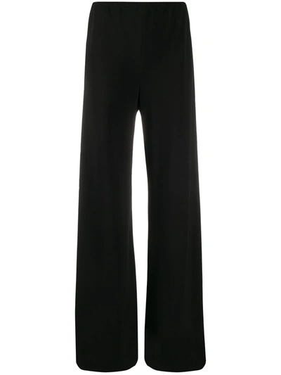 Shop The Row Crepe Wide-leg Trousers In Black