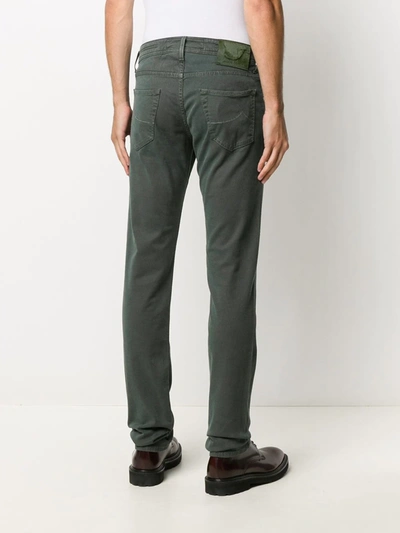 Shop Jacob Cohen Straight-leg Trousers In Green