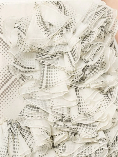 Shop Giambattista Valli Flamenco-style Short Ruffle Skirt In White