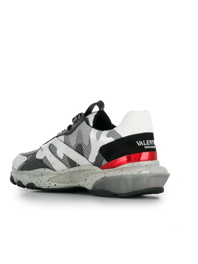 Shop Valentino Bounce Sneakers In Silver
