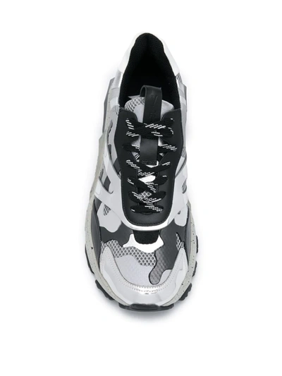 Shop Valentino Bounce Sneakers In Silver