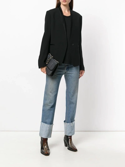 Rag & Bone Hudson Crewneck Long-sleeve Top In Black