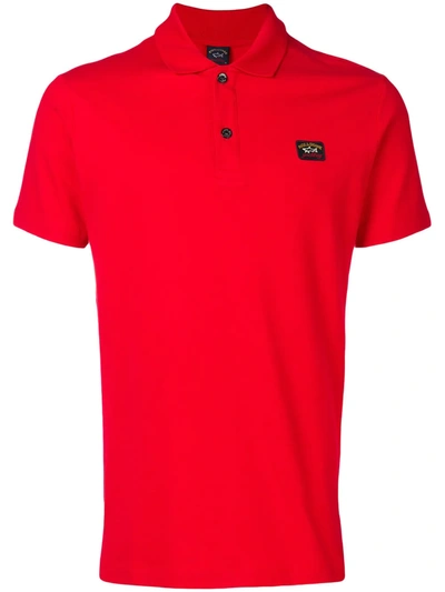 Shop Paul & Shark Classic Polo Shirt In Red