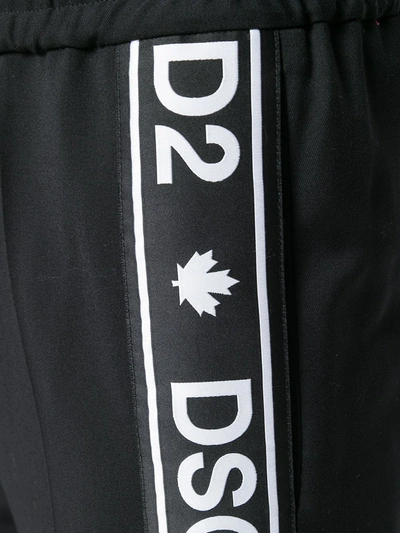 Shop Dsquared2 Logo Stripe Track Pants In Black