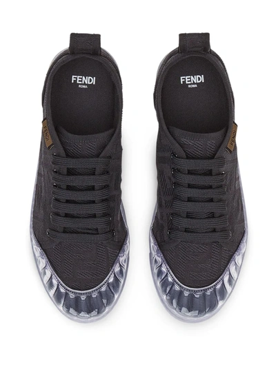 Shop Fendi Promenade Low-top Sneakers In Black