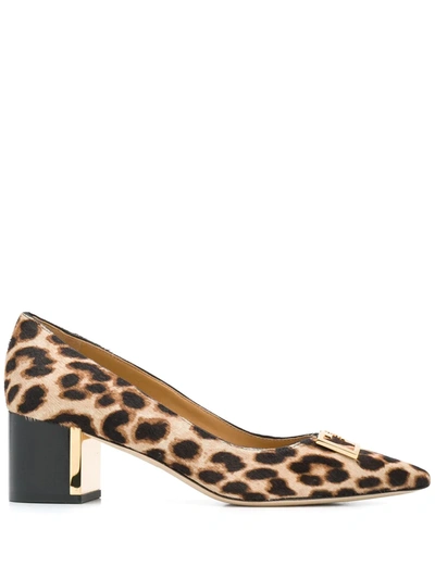 Shop Tory Burch Pointed Leopard Print Pumps In Brown