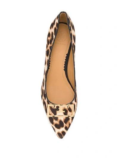 Shop Tory Burch Pointed Leopard Print Pumps In Brown