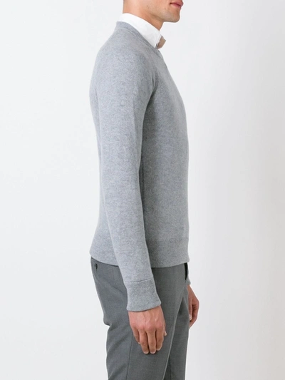 Gucci Striped Sleeve Jumper In Grey