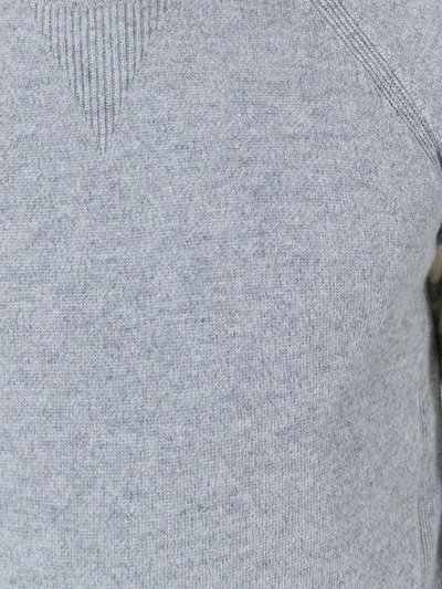 Gucci Striped Sleeve Jumper In Grey