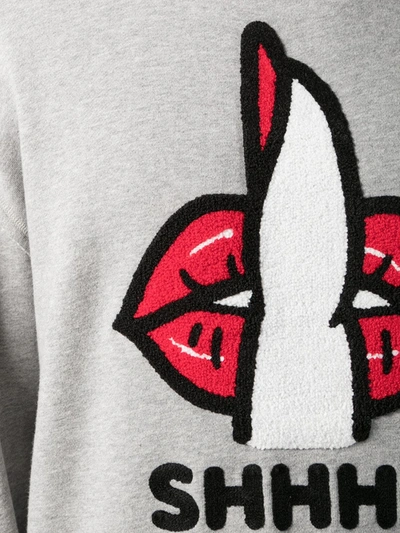 Mostly Heard Rarely Seen Shh Sweatshirt In Grey
