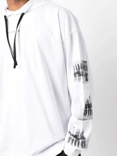 Shop Alyx X-ray Print Drawstring Hoodie In 白色