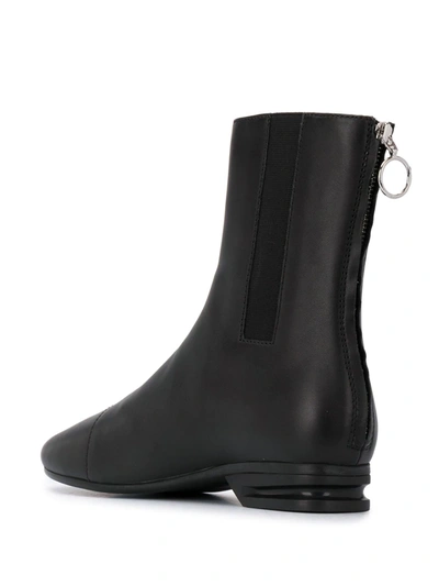 Shop Raf Simons Runner Leather Ankle Boots In Black