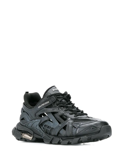 Shop Balenciaga Track.2 Open Sneakers In Black