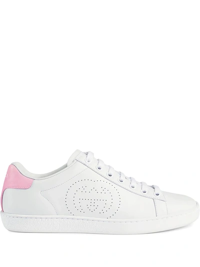 Shop Gucci Ace Sneakers In White