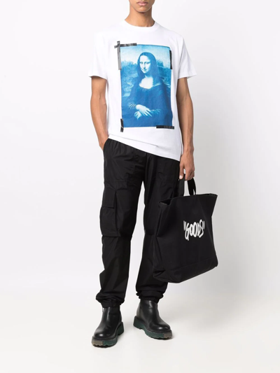 Shop Off-white Monalisa Slim-cut T-shirt In White