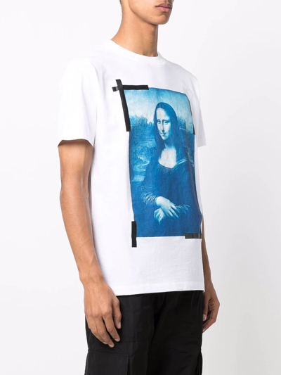 Shop Off-white Monalisa Slim-cut T-shirt In White