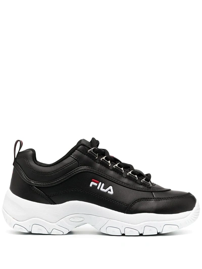 Shop Fila Strada Low Sneakers In Black