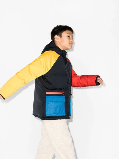 Stella Mccartney Colour-block Puffer Coat In Black