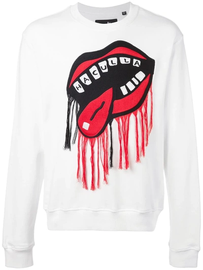 Shop Haculla Nyc Drama Mouth Sweatshirt In White