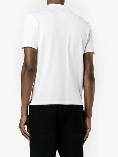 Shop Valentino Studded Polo Shirt In White