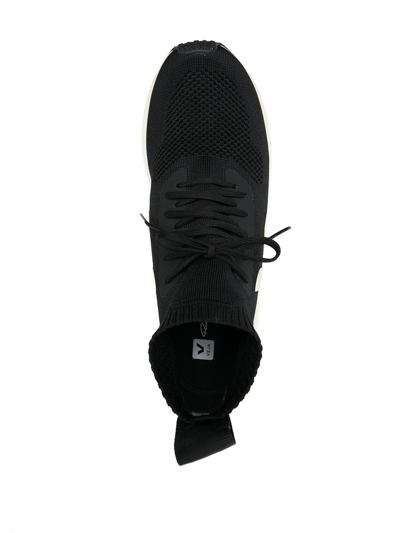 Shop Rick Owens Lace-up Logo Detail Sneakers In Black