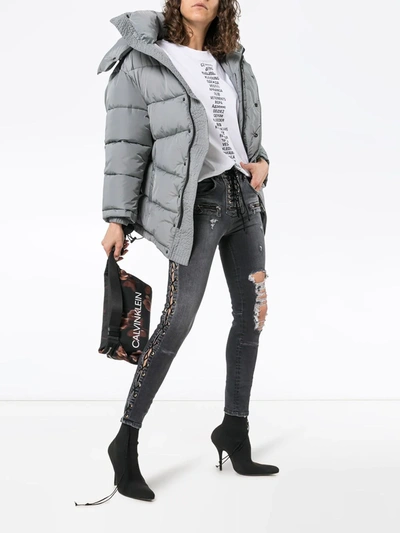 Ben Taverniti Unravel Project Unravel Project Skinny Stonewash Ripped Skinny Jeans In Grey