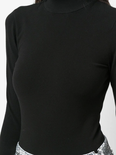 Shop Michael Kors Turtleneck Bodysuit In Black