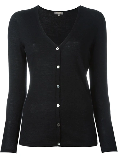 Shop N•peal Cashmere Superfine V-neck Cardigan In Black