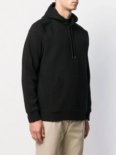 Shop Carhartt Hooded Chase Sweatshirt In Black